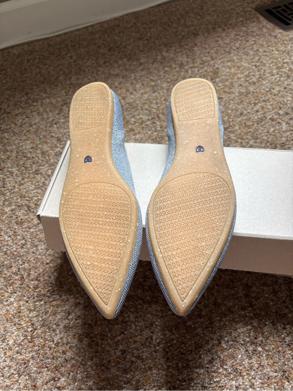 Rothy's Pointed Knit Flats in Something Blue - Picture 4 of 4
